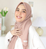 Haraa Pleats Square (Segiempat Voal Plisket) Beige