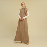 Inner Dress Tanpa Lengan Taupe