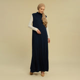 Inner Dress Tanpa Lengan Navy