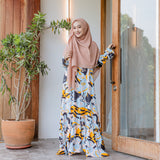 Homey Dress (Gamis Syari Wanita) Blue Pattern