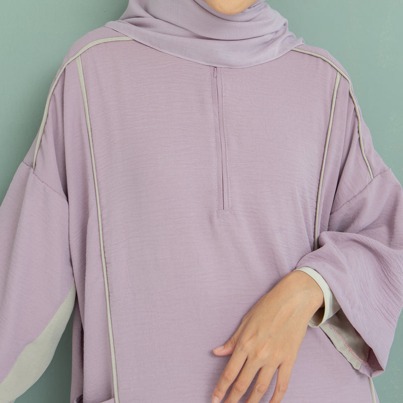 Inaya Dress (Gamis Syari Wanita) Tea Rose