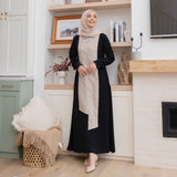 Namira Dress Charcoal Cream Size L