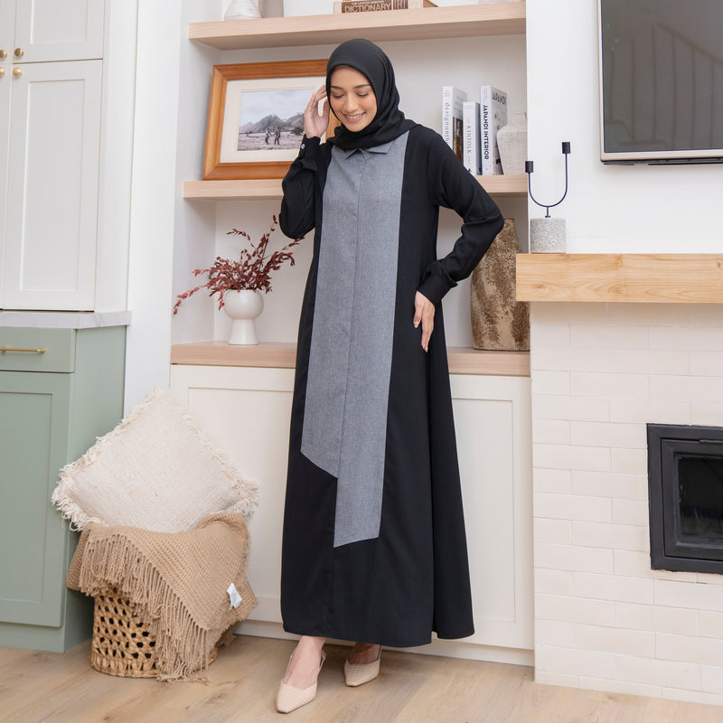 Namira Dress Dark Charcoal Size L