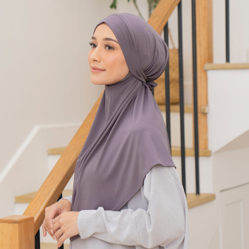 Wafa Instan (French Khimar) Dark Grey