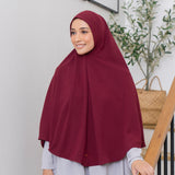 Safa Instan Syari Burgundy