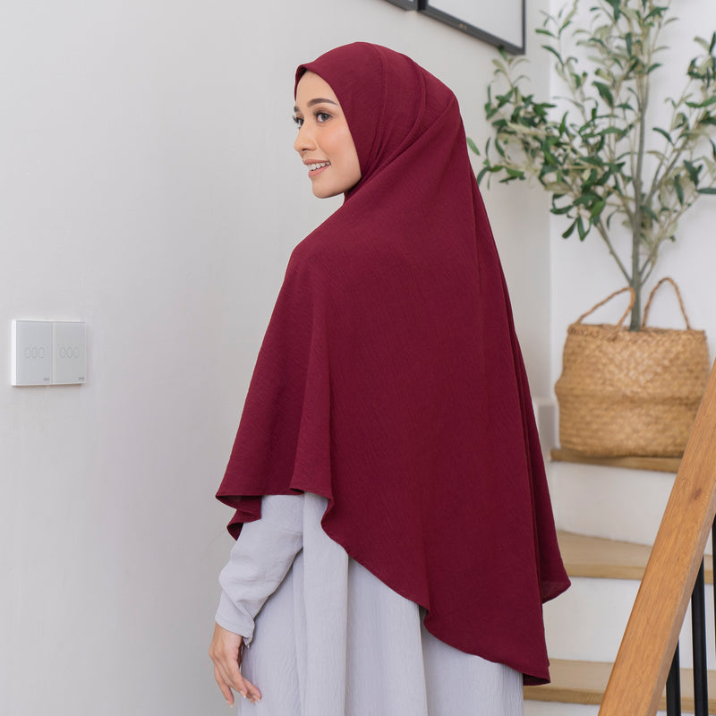 Safa Instan Syari Burgundy