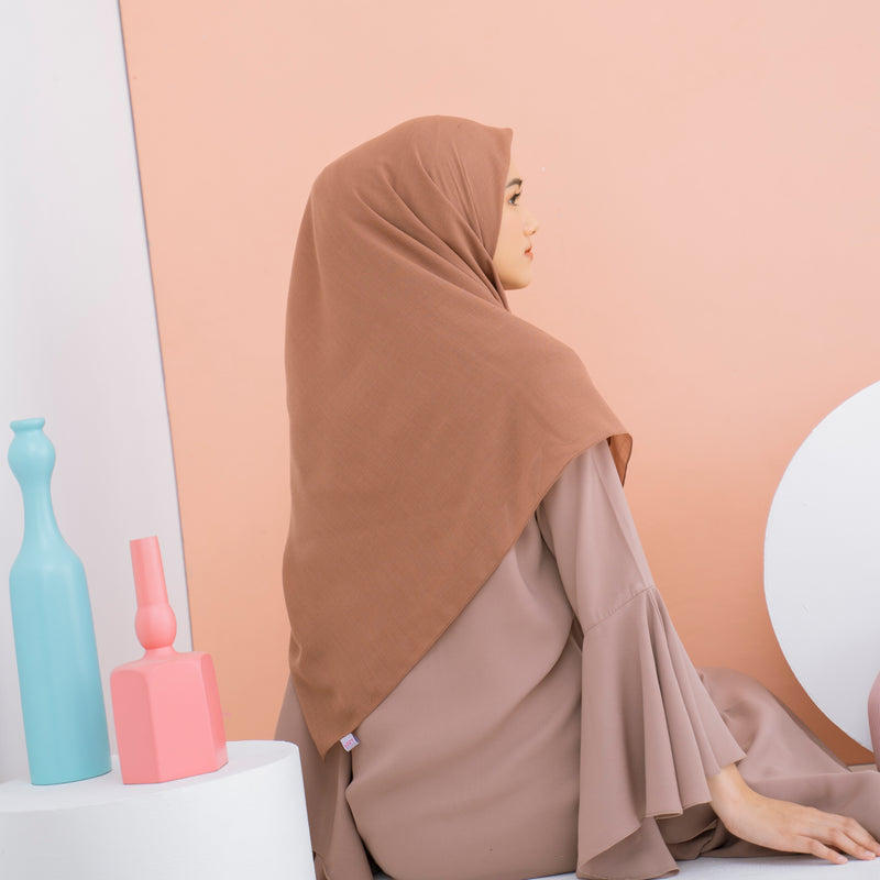 Mima Square Syari (Hijab Segiempat Syari) Brown Sugar