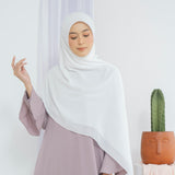 Mima Square Syari (Hijab Segiempat Syari) Broken White