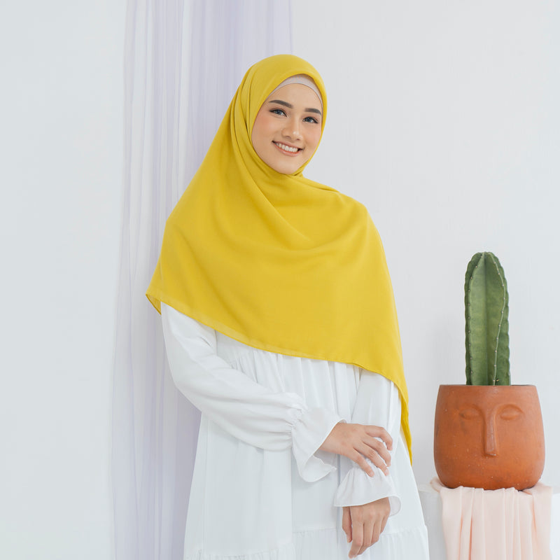 Mima Square Syari (Hijab Segiempat Syari) Lemon