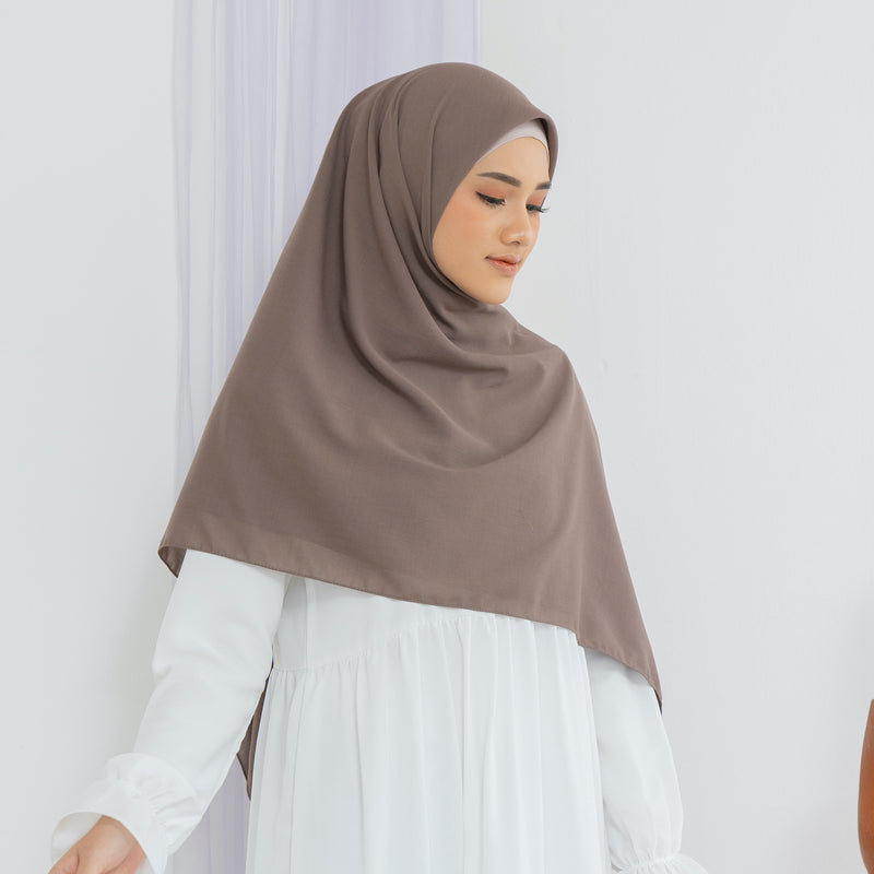 Detaa Square Syari (Hijab Segiempat Syari) Dark Choco