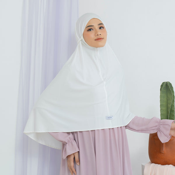 Nuha Instan (Bergo Jersey) Broken White