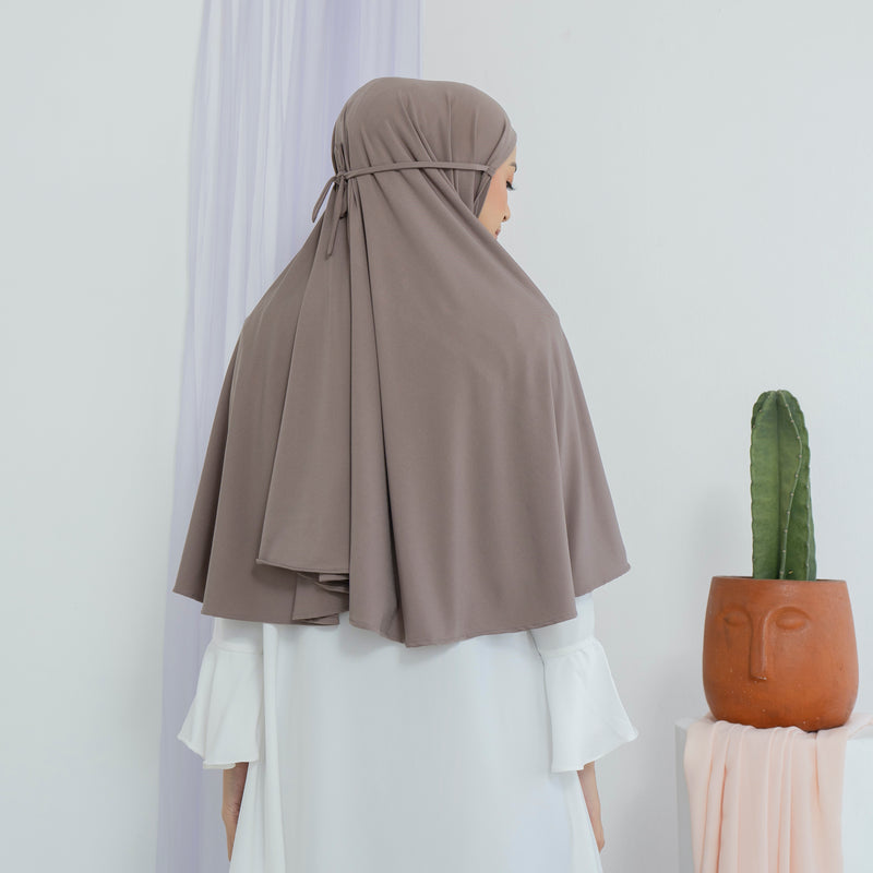 Nuha Instan (Bergo Jersey) Dark Grey