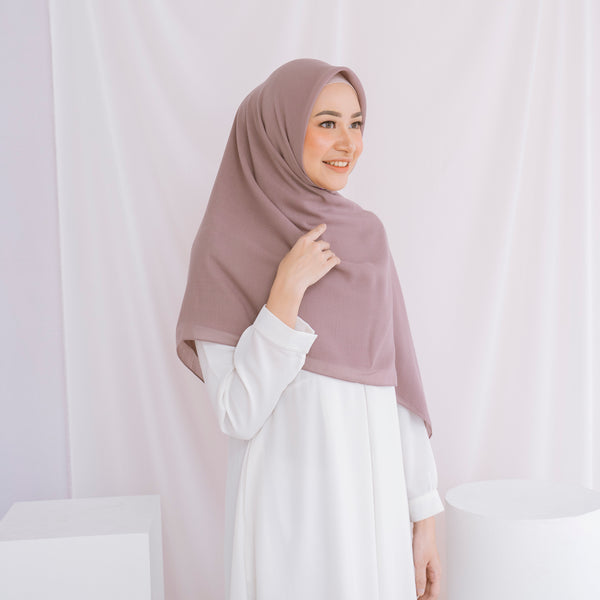 Mima Square Syari (Hijab Segiempat Syari) Soft Dark Grey