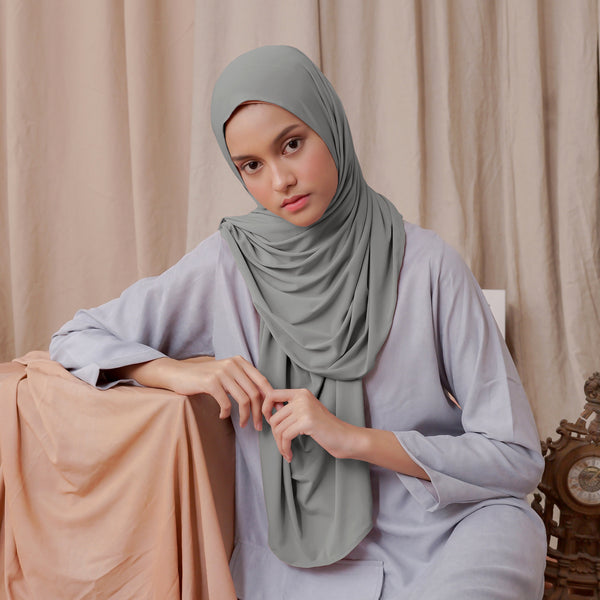 Mahita Instan Shawl (Pashmina Instan) Green Pastel