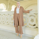 Zakia Pleats Set Soft Brown Size M