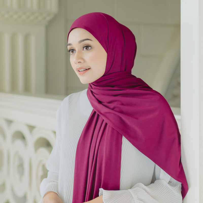 Tana Shawl (Pashmina Kaos Rayon) Maroon