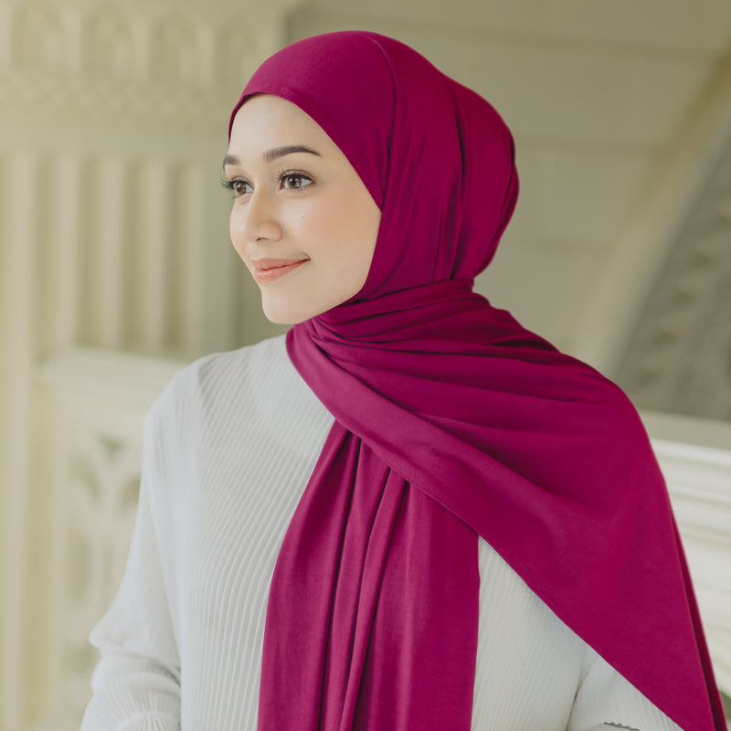 Tana Shawl (Pashmina Kaos Rayon) Maroon