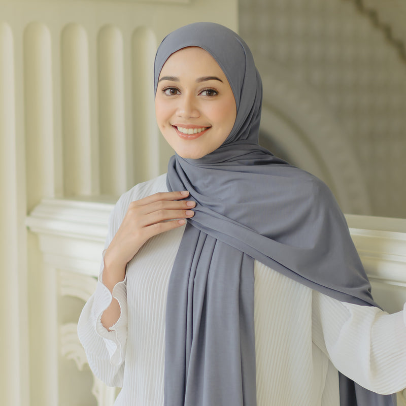 Tana Shawl (Pashmina Kaos Rayon) Stone Grey