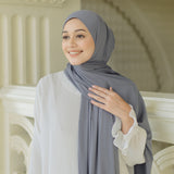 Tana Shawl (Pashmina Kaos Rayon) Stone Grey