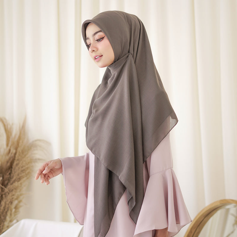 Mima Square Syari (Hijab Segiempat Syari) Dark Grey