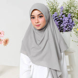 Detaa Square Syari (Hijab Segiempat Syari) Grey Griss