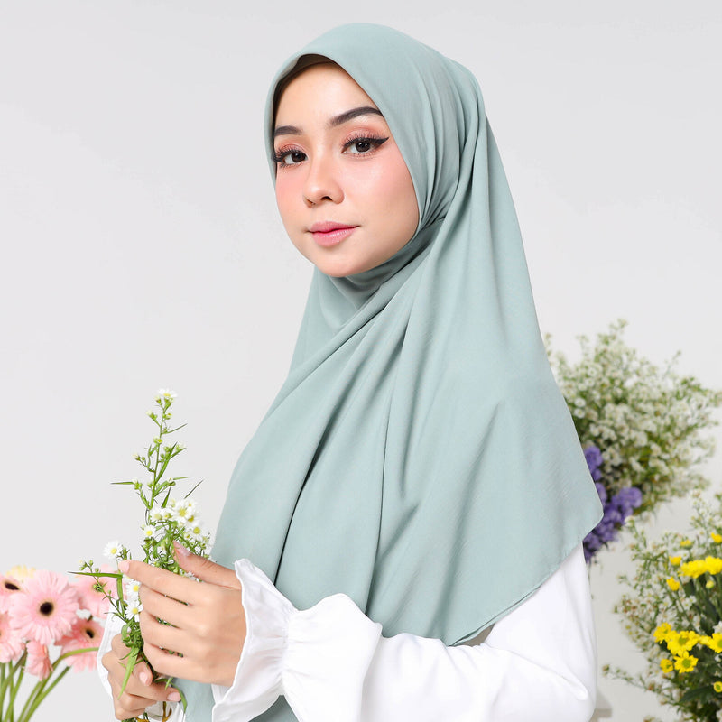 Detaa Square Syari (Hijab Segiempat Syari) Green Pastel