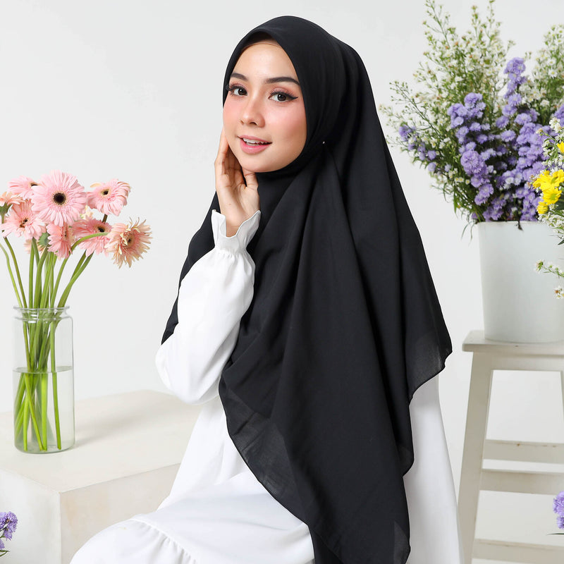 Detaa Square Syari (Hijab Segiempat Syari) Black