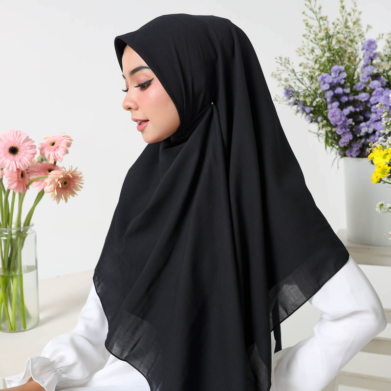 Detaa Square Syari (Hijab Segiempat Syari) Black