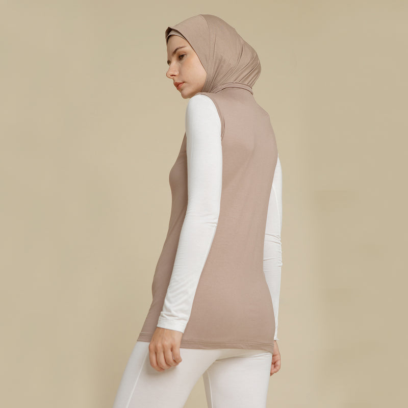 Inner Shirt Sleeveless (Manset Tanpa Lengan) Taupe