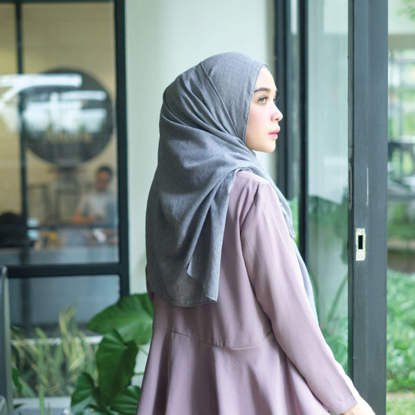 Waffle Shawl Blue Grey