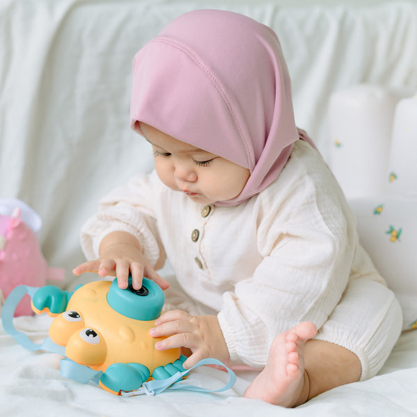 Ameena Instan Soft Pink (Hijab Bayi 0-2 Tahun)