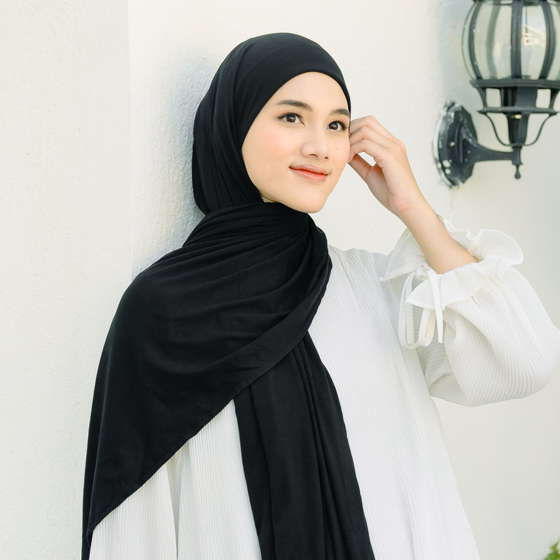 Rayna Instan Shawl (Pashmina Instan Rayon) Black