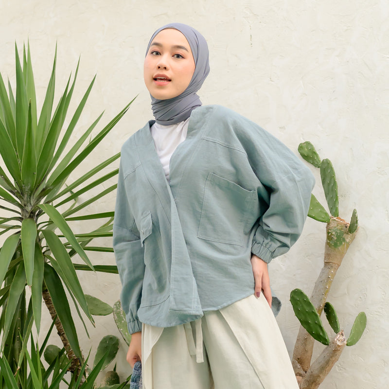 Aluna Shirt Blue Grey