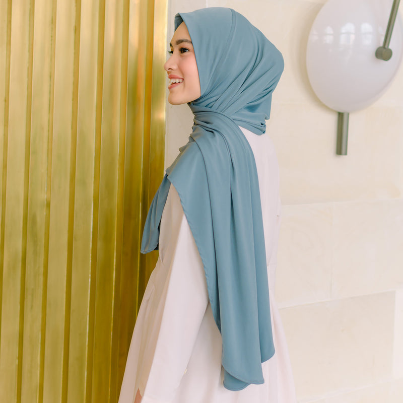 Renee Instant Shawl Blue Grey