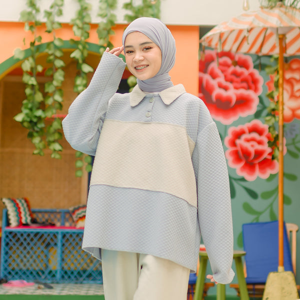 Hopy Blouse Blue Grey