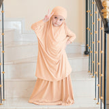 Shameera Prayer Set Kids in Caramel 1-2 Tahun (Lozy x Hamidah)