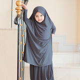 Shameera Prayer Set Kids in Dark Grey 3-4  Tahun (Lozy x Hamidah)