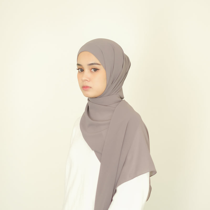 Yure Inner Shawl Dark Grey (Pashmina Ceruti Babydoll)