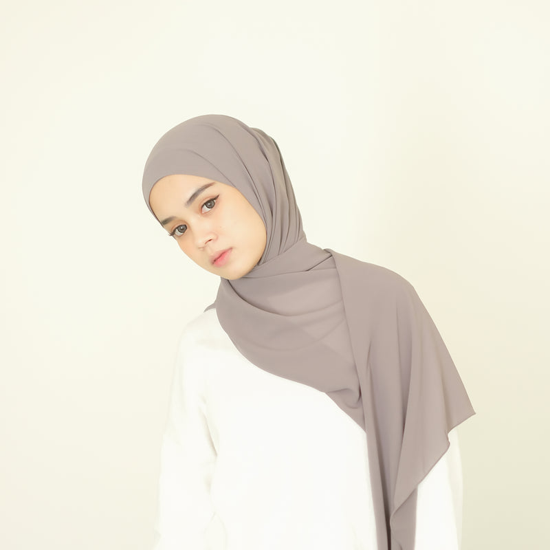 Yure Inner Shawl Dark Grey (Pashmina Ceruti Babydoll)