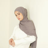 Yure Inner Shawl Dark Grey (Pashmina Ceruti Babydoll)