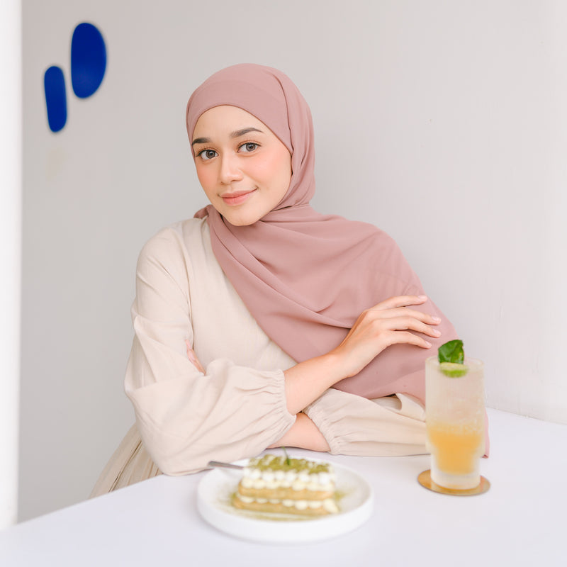 Araa Shawl Dark Nude Pink