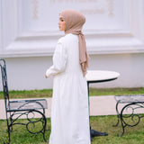 Zalina Dress Broken White (Overall Cotton Linen)