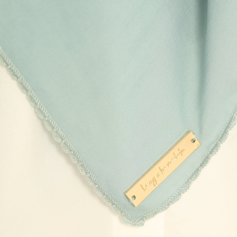 Embroidery Signature Square Blue Pastel