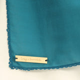 Embroidery Signature Shawl Blue Tosca