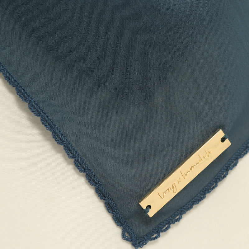 Embroidery Signature Shawl Denim