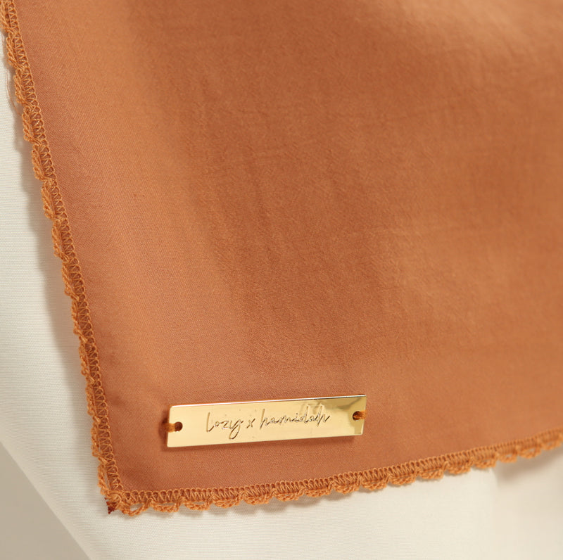 Embroidery Signature Square Terracota