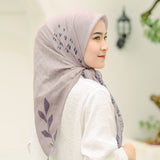 Hijab Pattern Floral Series Natural Pewter