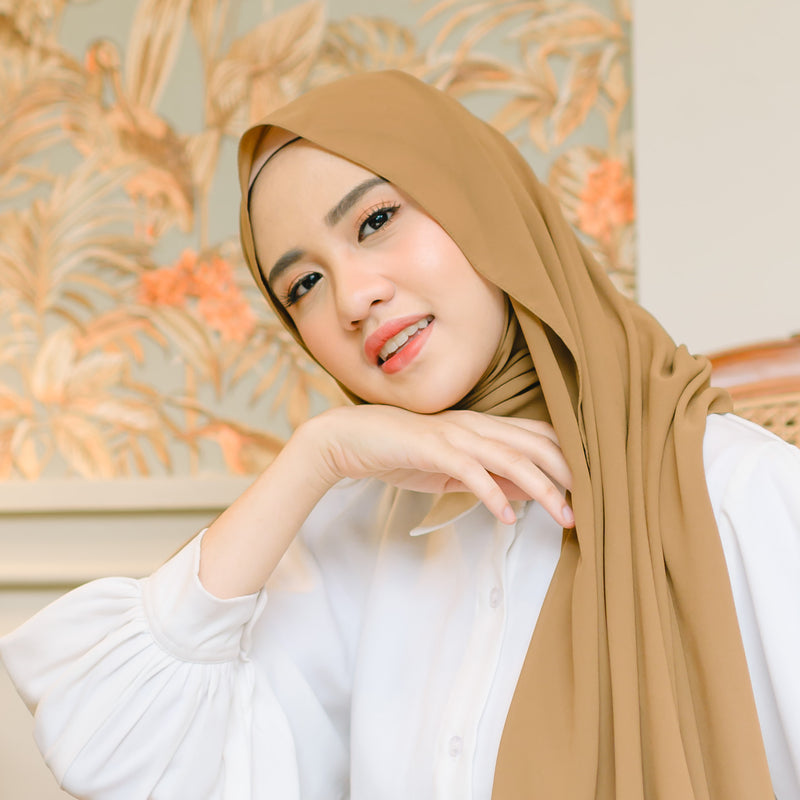 Bawal Shawl (Pashmina Ceruti Babydoll) Hazelnut