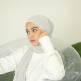 Yure Inner Shawl Light Grey (Pashmina Ceruti Babydoll)