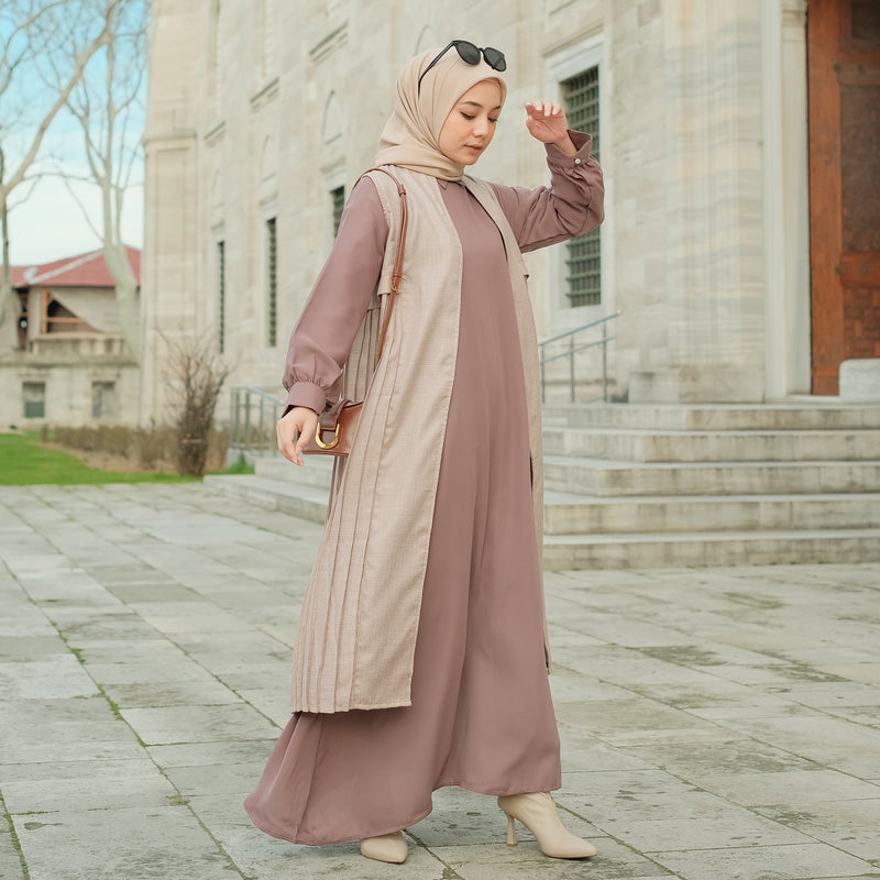 Sahara Outer (Long Outer Plisket) Soft Beige